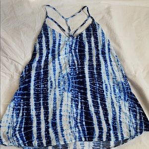 Strappy blue tank top